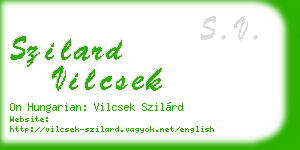 szilard vilcsek business card